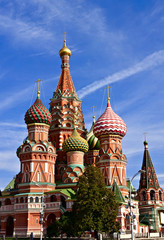 Fototapeta na wymiar Cerkiew Wasyla Błogosławionego, Moskwa