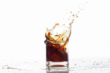 alcoholic beverages on a white background