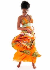 a young lady dancing enjoying the moment