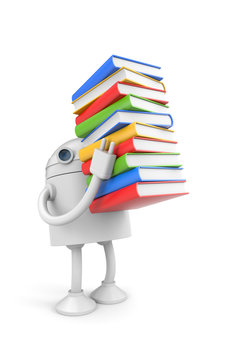 Robot with books