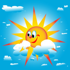 солнце катается