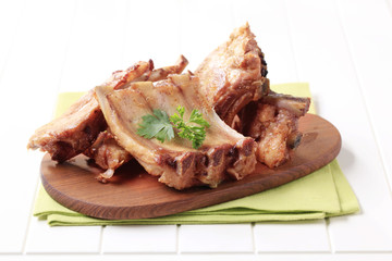 Oven-roasted pork ribs