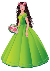 Belle princesse. Art-illustration vectorielle.