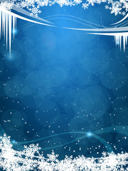 beautiful winter frosty background in vector