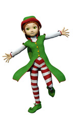 santa girl running free