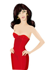 lady in red