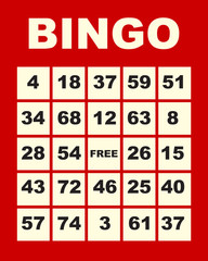 Naklejka premium bingo card
