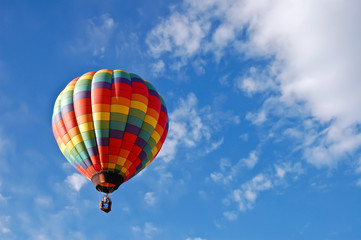 Fototapeta na wymiar Hot Air Balloon and Clouds