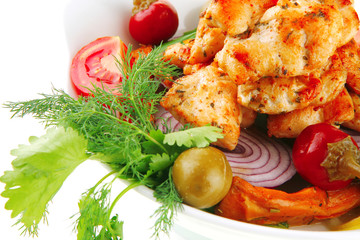 main course of chicken brisket