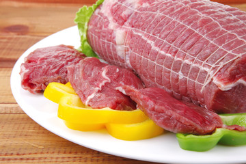 red meat with vegetables