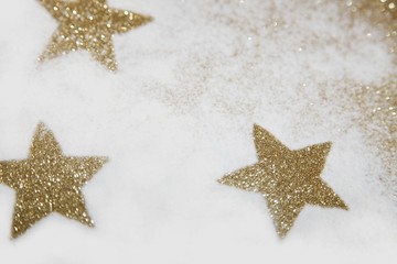 Weihnachtskarte mit goldenen Sternen