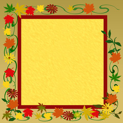 Obraz premium autumn garden frame