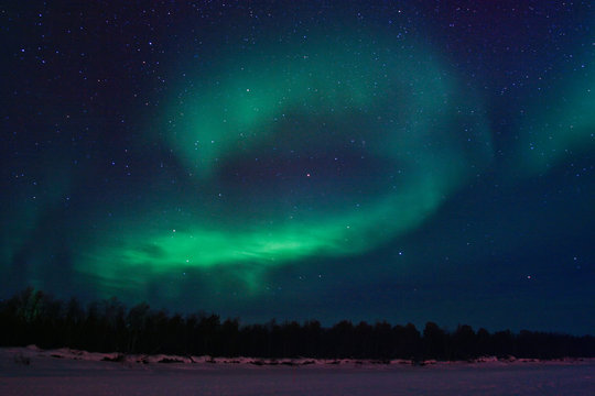 Background showing Northern lights in the sky