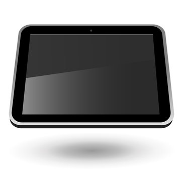 Fictitious touch tablet PC 2 (horizontal view). Editable vector