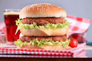 Double cheeseburger