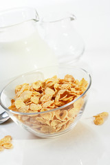 Breakfast with corn-flakes