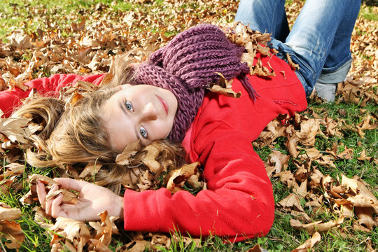 Portrait enfant en automne