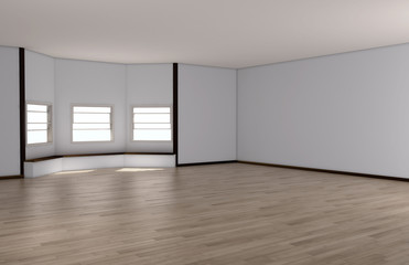 3d stanza vuota da arredare