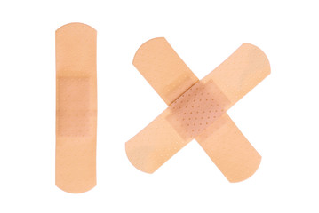 Plaster's set isolated on white background