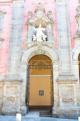 Entrance in church San Millan and San Cayetano, Madrid, Spain