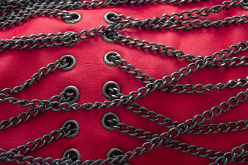 Fototapeta na wymiar Red and Chains