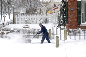 Man with Snow Blower