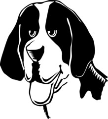 Cartoon of a hound dog