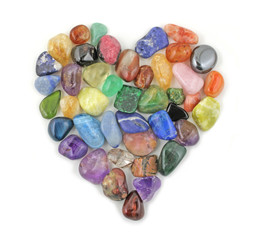 Crystal gem stones in shape of heart © Nikki Zalewski