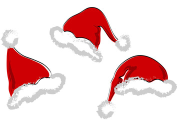 Tre cappelli babbo natale