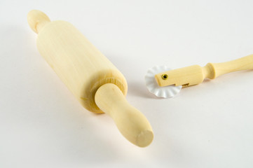 Nudelholz und Teigschneider