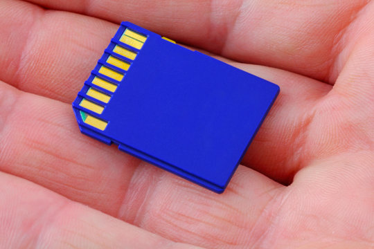 sd card in hand