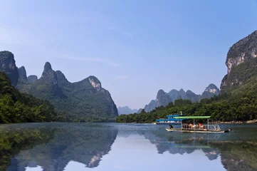 Stoff pro Meter Li river near  Guilin - Guangxi, South China © Delphotostock