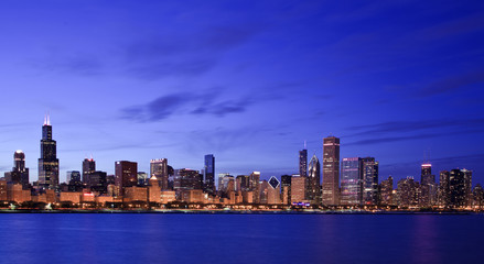 Fototapeta na wymiar Chicago skyline panoramiczny