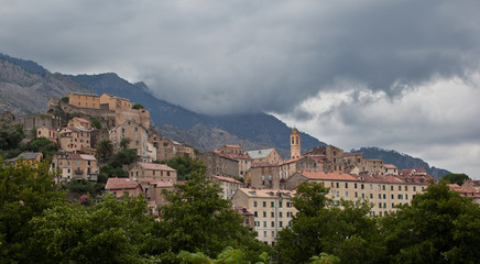 Fototapeta na wymiar View of Corte, Corsica, France