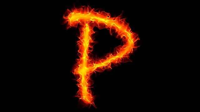 Fire letter P graffiti HD