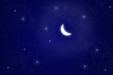 Obraz na płótnie Canvas moon and star