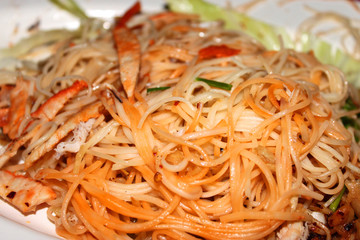Kuai Tiew Pad Thai or Thai Fried Noodle