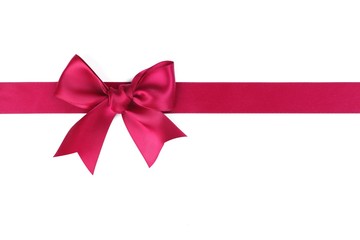 Red ribbon with bow