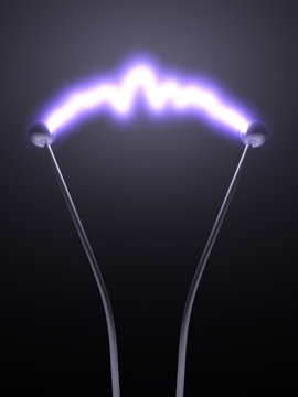 Elektroden mit Lichtbogen detail