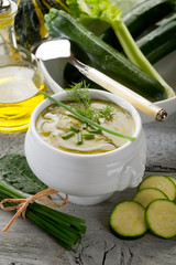 zucchinis soup-passato di zucchni