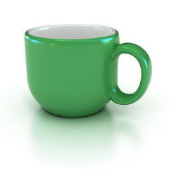 blank green coffee cup - place your logo or text