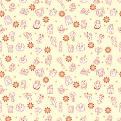 seamless cartoon pattern