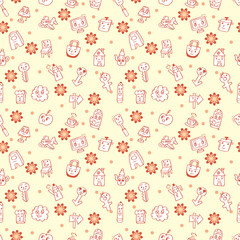 seamless cartoon pattern