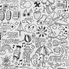 Obraz premium seamless travel pattern