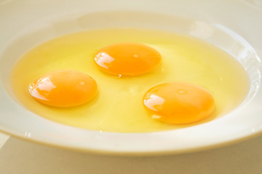 Eggs in plate