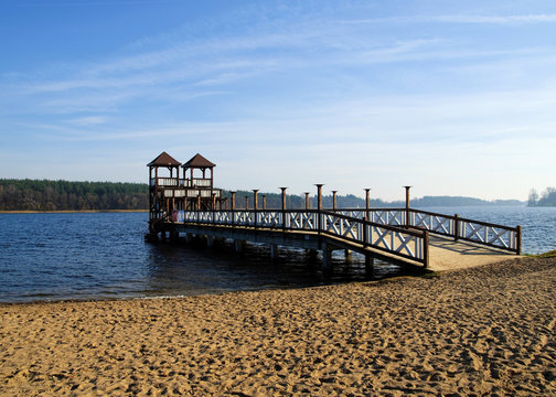 Skocznia - molo, most w Olecku