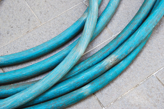 blue rubber hose