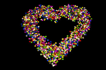 Stars shaped in a heart