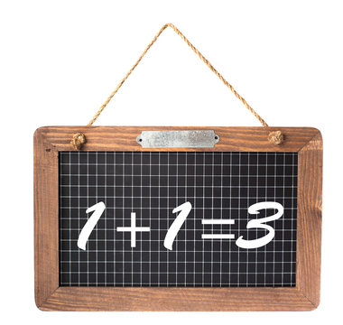 addition logique illogique absurde math&eacute;matique ardoise craie c