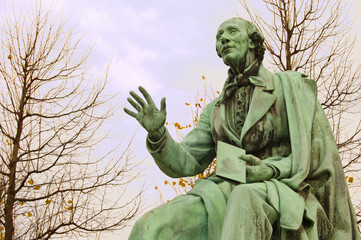 Hans Christian Andersen's statue in Rosenborg Have